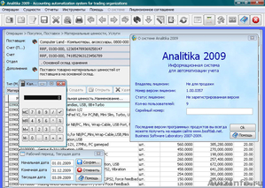 Analitika 2009 - Бесплатное ПО для автоматизации учета в торговой компании - Изображение #1, Объявление #390280